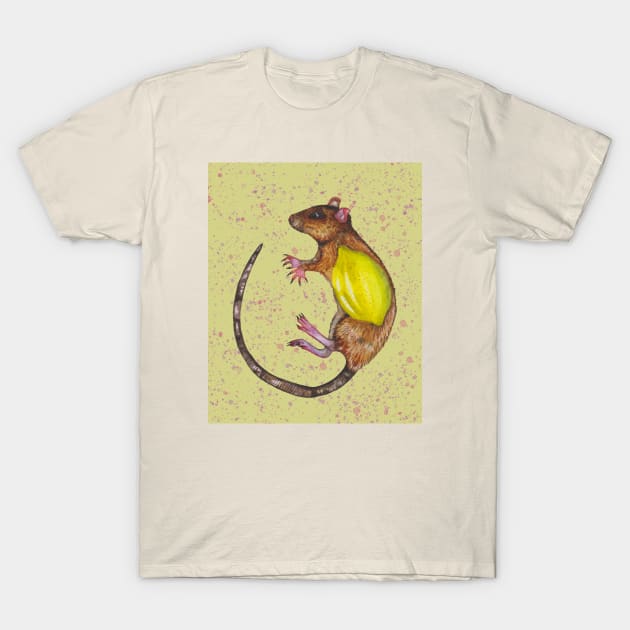 Rat or mouse with lemon T-Shirt by deadblackpony